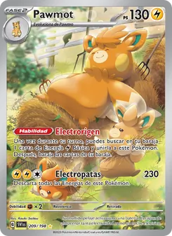 Carta Pawmot de la expansión Escarlata y Púrpura, número 209/198