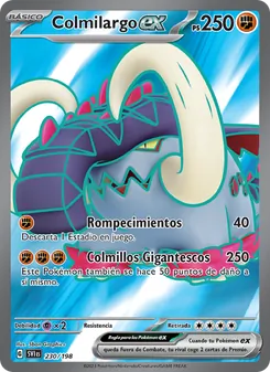 Carta Colmilargo ex de la expansión Escarlata y Púrpura, número 230/198