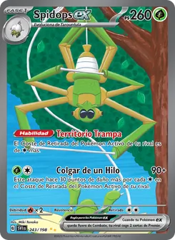 Carta Spidops ex de la expansión Escarlata y Púrpura, número 243/198