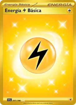 Carta Energía Lightning Básica de la expansión Escarlata y Púrpura, número 257/198