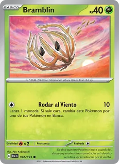 Carta Bramblin de la expansión Evoluciones en Paldea, número 022/193