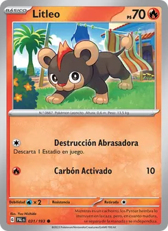 Carta Litleo de la expansión Evoluciones en Paldea, número 031/193