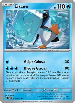 Carta Eiscue de la expansión Evoluciones en Paldea, número 048/193