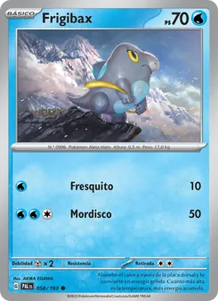 Carta Frigibax de la expansión Evoluciones en Paldea, número 058/193