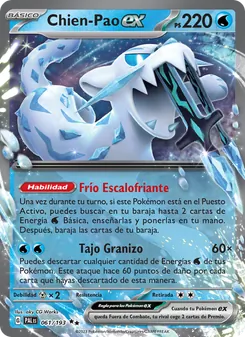 Carta Chien-Pao ex de la expansión Evoluciones en Paldea, número 061/193