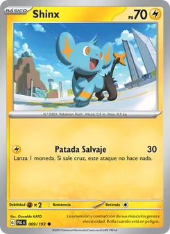 Carta Shinx de la expansión Evoluciones en Paldea, número 069/193