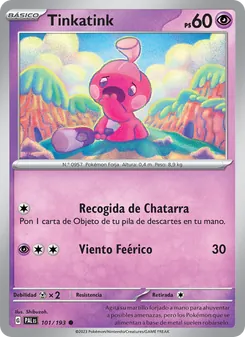 Carta Tinkatink de la expansión Evoluciones en Paldea, número 101/193
