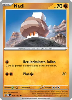 Carta Nacli de la expansión Evoluciones en Paldea, número 121/193