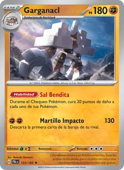 Carta Garganacl de la expansión Evoluciones en Paldea, número 123/193