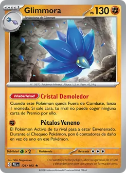 Carta Glimmora de la expansión Evoluciones en Paldea, número 126/193