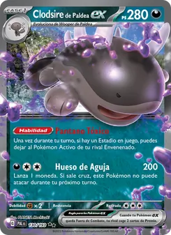 Carta Clodsire de Paldea ex de la expansión Evoluciones en Paldea, número 130/193