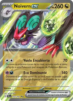 Carta Noivern ex de la expansión Evoluciones en Paldea, número 153/193