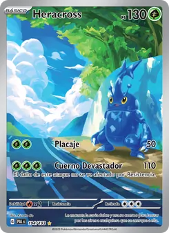 Carta Heracross de la expansión Evoluciones en Paldea, número 194/193