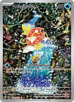 Carta Magikarp de la expansión Evoluciones en Paldea, número 203/193