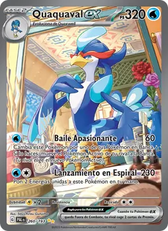Carta Quaquaval ex de la expansión Evoluciones en Paldea, número 260/193