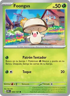 Carta Foongus de la expansión Llamas Obsidianas, número 009/197
