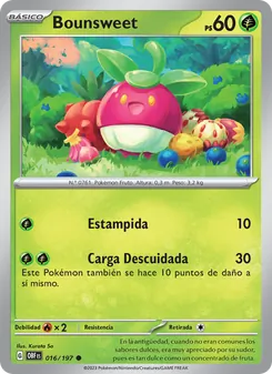 Carta Bounsweet de la expansión Llamas Obsidianas, número 016/197