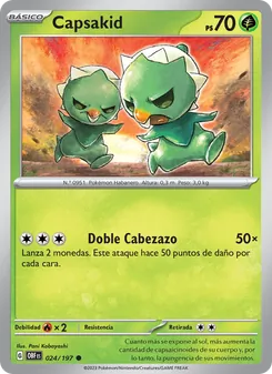 Carta Capsakid de la expansión Llamas Obsidianas, número 024/197