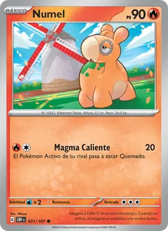 Carta Numel de la expansión Llamas Obsidianas, número 031/197