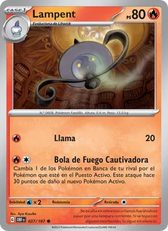 Carta Lampent de la expansión Llamas Obsidianas, número 037/197