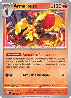 Carta Armarouge de la expansión Llamas Obsidianas, número 044/197
