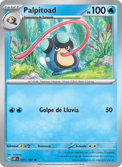 Carta Palpitoad de la expansión Llamas Obsidianas, número 051/197