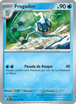 Carta Frogadier de la expansión Llamas Obsidianas, número 057/197