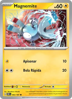 Carta Magnemite de la expansión Llamas Obsidianas, número 063/197