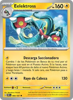 Carta Eelektross de la expansión Llamas Obsidianas, número 069/197