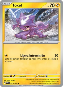 Carta Toxel de la expansión Llamas Obsidianas, número 071/197