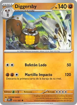 Carta Diggersby de la expansión Llamas Obsidianas, número 113/197