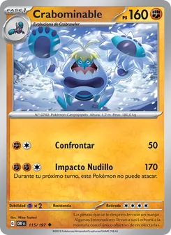Carta Crabominable de la expansión Llamas Obsidianas, número 115/197