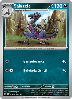 Carta Salazzle de la expansión Llamas Obsidianas, número 140/197