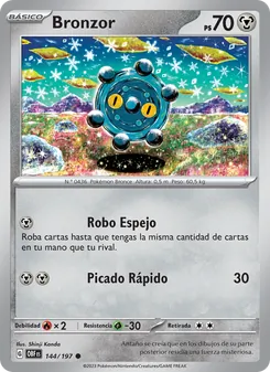 Carta Bronzor de la expansión Llamas Obsidianas, número 144/197