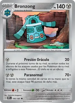 Carta Bronzong de la expansión Llamas Obsidianas, número 145/197