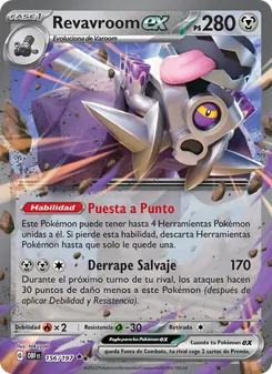 Carta Revavroom ex de la expansión Llamas Obsidianas, número 156/197