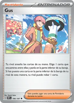 Carta Gus de la expansión Llamas Obsidianas, número 190/197