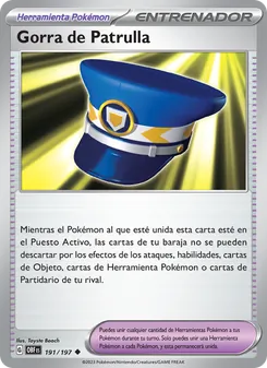 Carta Gorra de Patrulla de la expansión Llamas Obsidianas, número 191/197