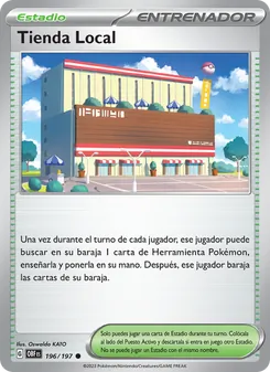 Carta Tienda Local de la expansión Llamas Obsidianas, número 196/197