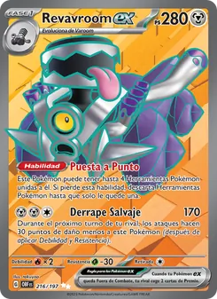 Carta Revavroom ex de la expansión Llamas Obsidianas, número 216/197