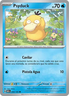 Carta Psyduck de la expansión 151, número 054/165