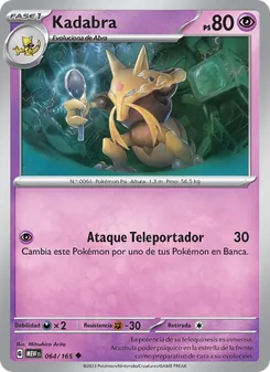 Carta Kadabra de la expansión 151, número 064/165
