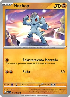 Carta Machop de la expansión 151, número 066/165