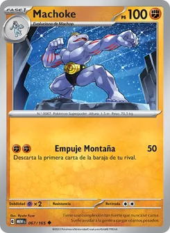 Carta Machoke de la expansión 151, número 067/165