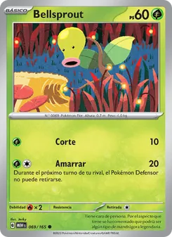 Carta Bellsprout de la expansión 151, número 069/165