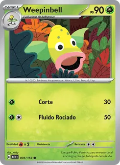 Carta Weepinbell de la expansión 151, número 070/165
