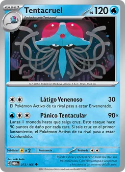 Carta Tentacruel de la expansión 151, número 073/165