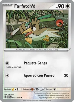 Carta Farfetch'd de la expansión 151, número 083/165