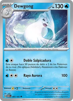 Carta Dewgong de la expansión 151, número 087/165