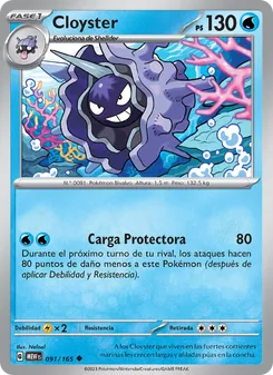 Carta Cloyster de la expansión 151, número 091/165